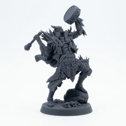 Arisen Ancestor 6 Musician - Gray Resin 3D Printed Miniature