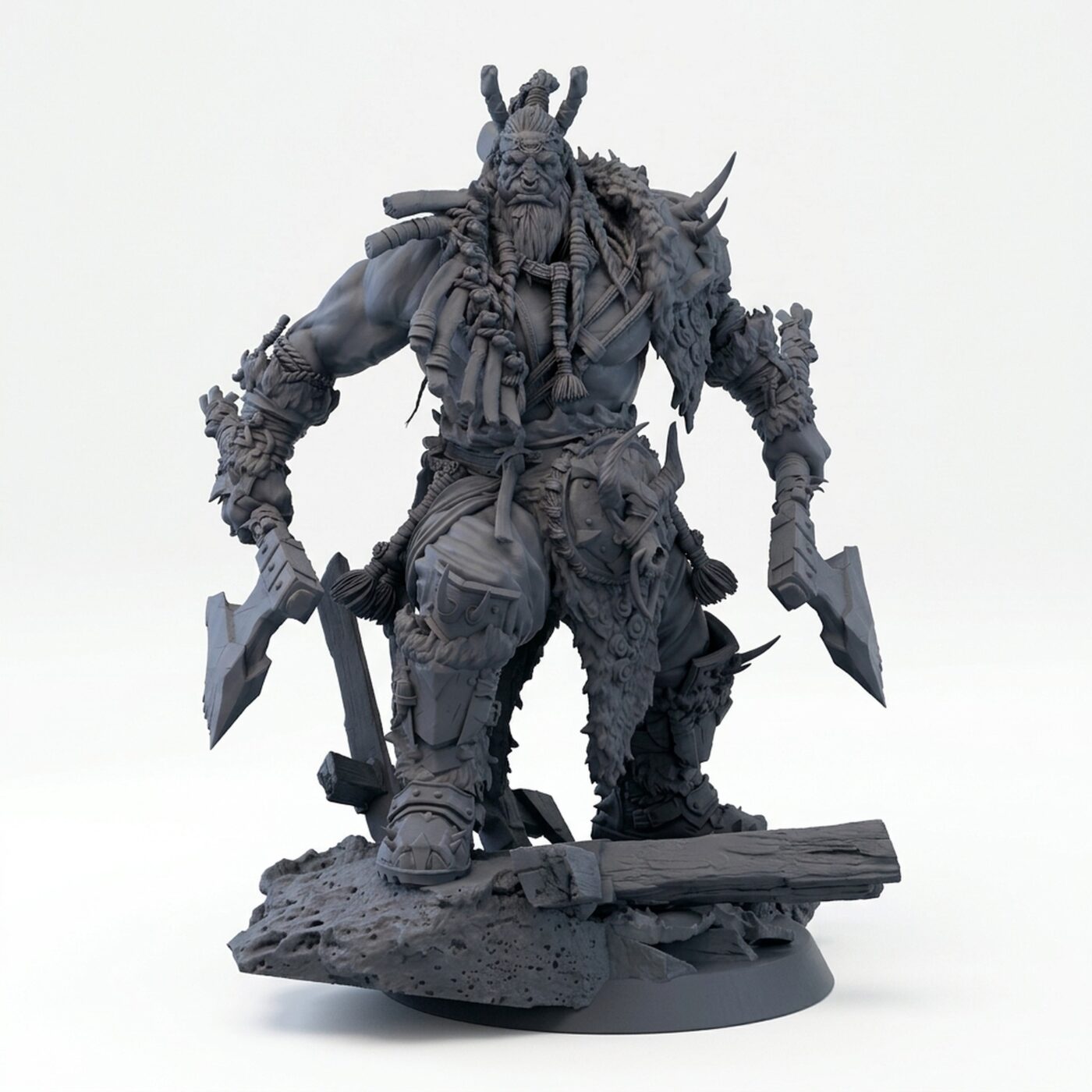 Azhrog Charge Armor - Gray Resin 3D Printed Miniature