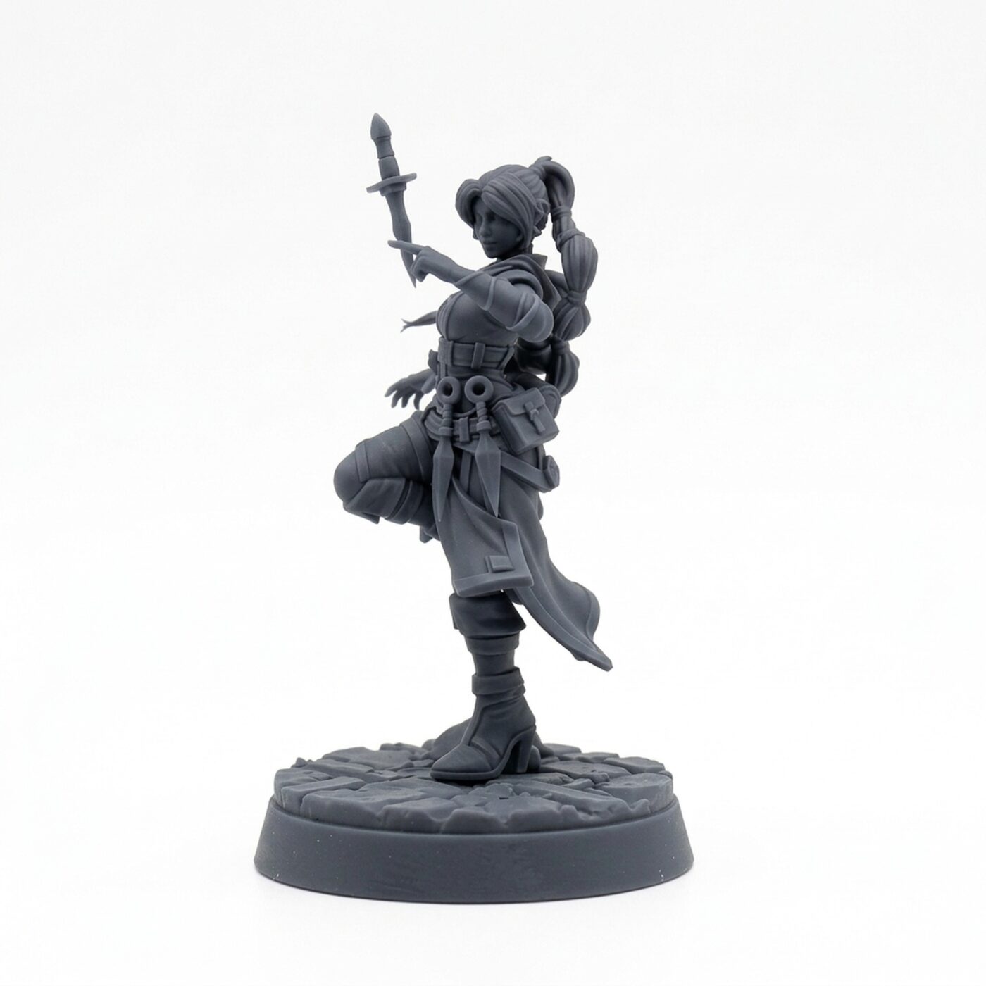 Balancing Dagger - Gray Resin 3D Printed Miniature