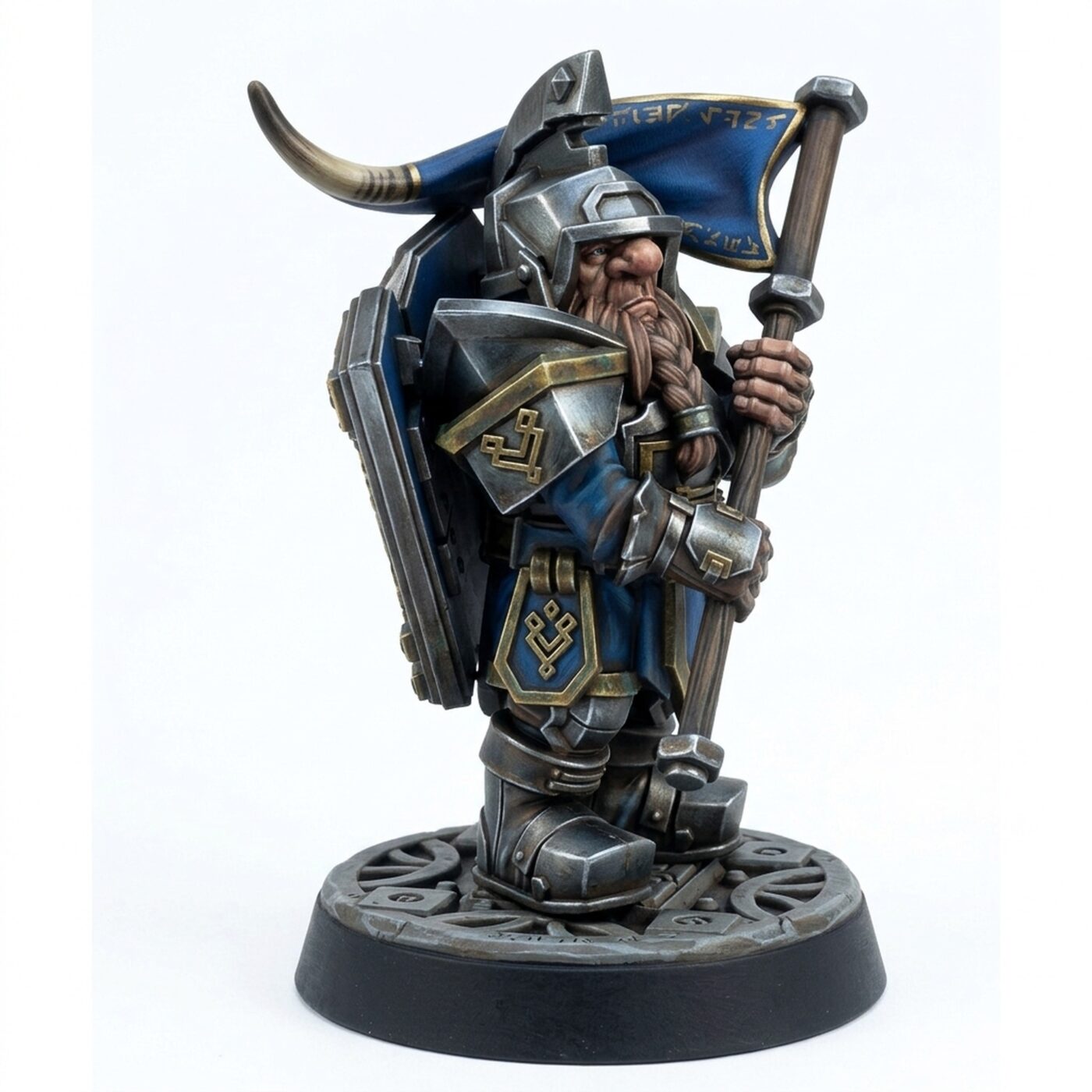 Bannerdwarf Sentinel Bartor - Painted 3D Printed Miniature