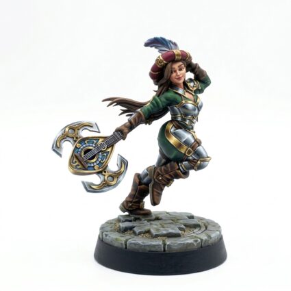 Bard Wielding Axe - Painted 3D Printed Miniature