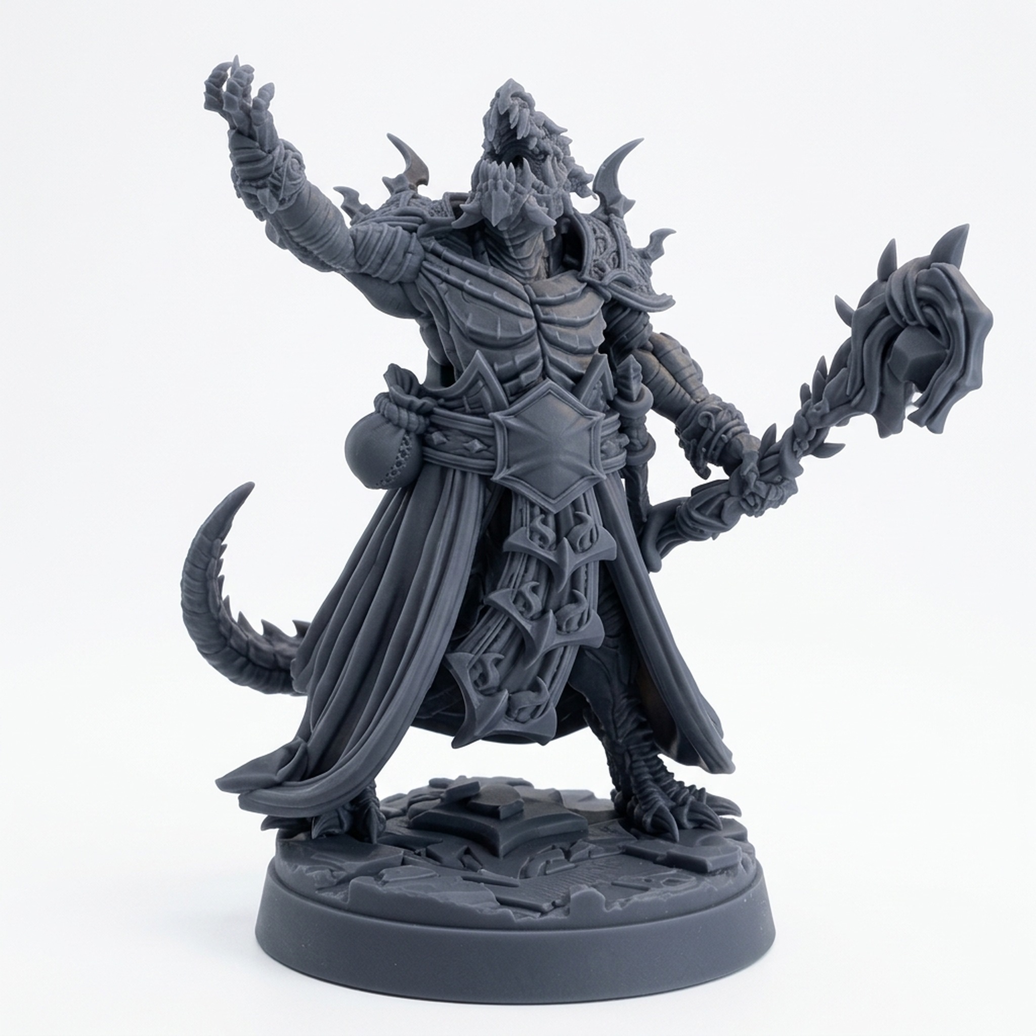 Barrabwarden D - Gray Resin 3D Printed Miniature