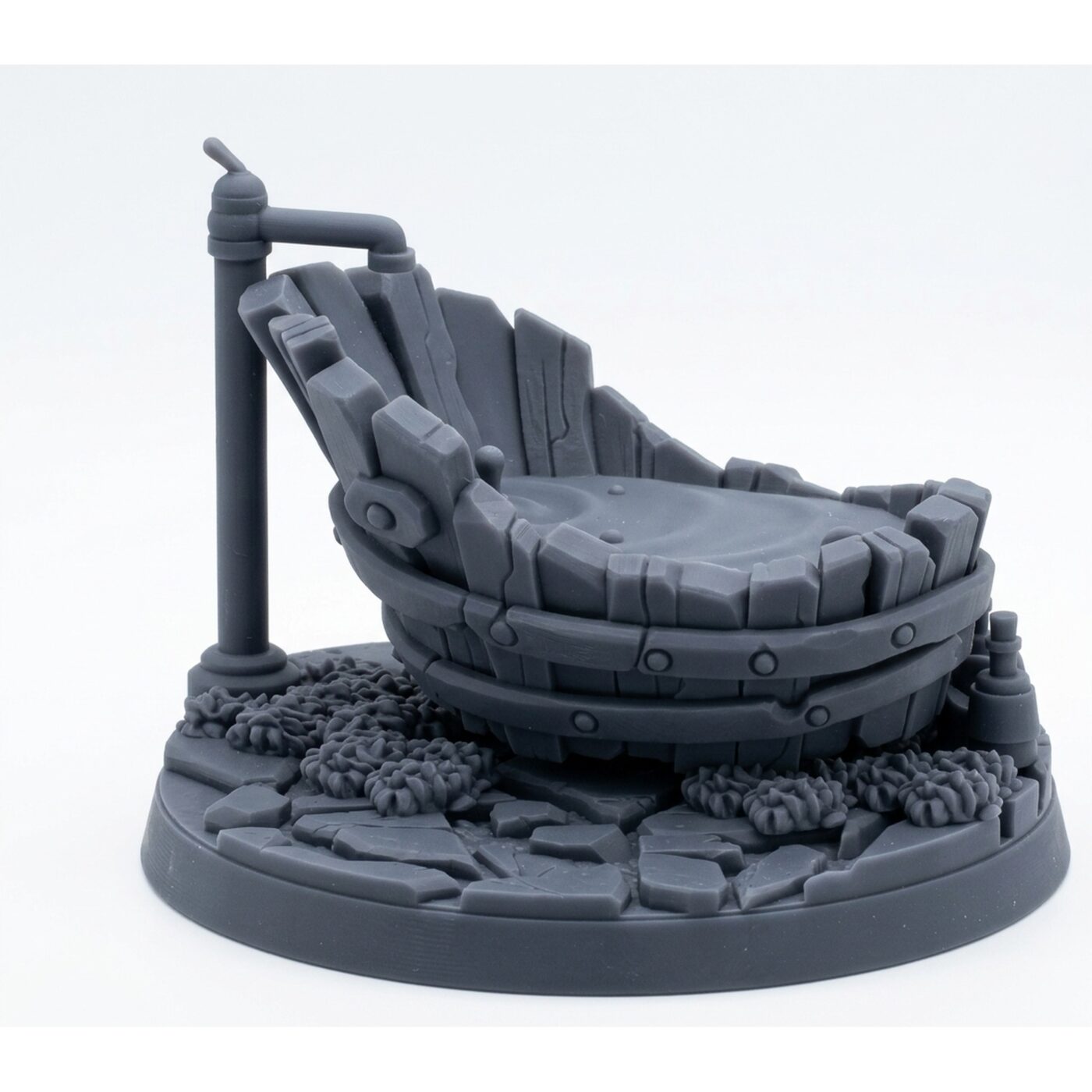 Bathtube - Gray Resin 3D Printed Miniature