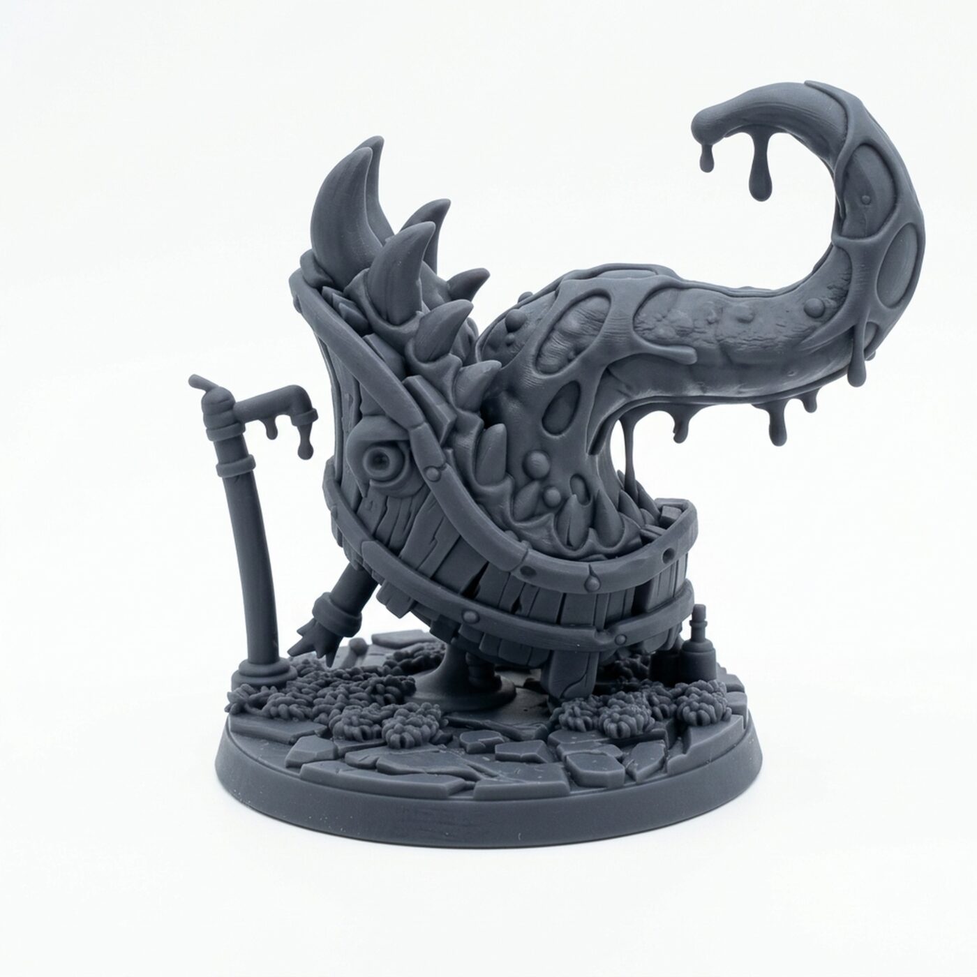 Bathtube Mimic - Gray Resin 3D Printed Miniature