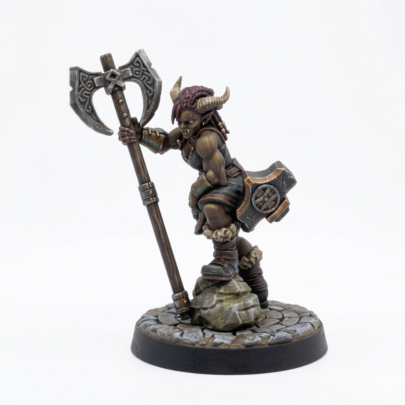 Berserk Female Orc - Painted 3D Printed Miniature