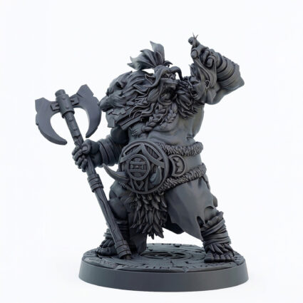 Big Old Orc - Gray Resin 3D Printed Miniature