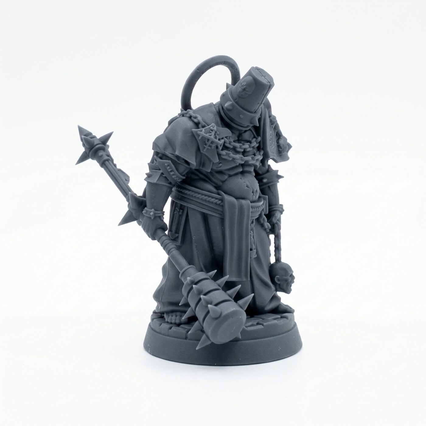 Bishop of Purified Blood B - Gray Resin 3D Printed Miniature