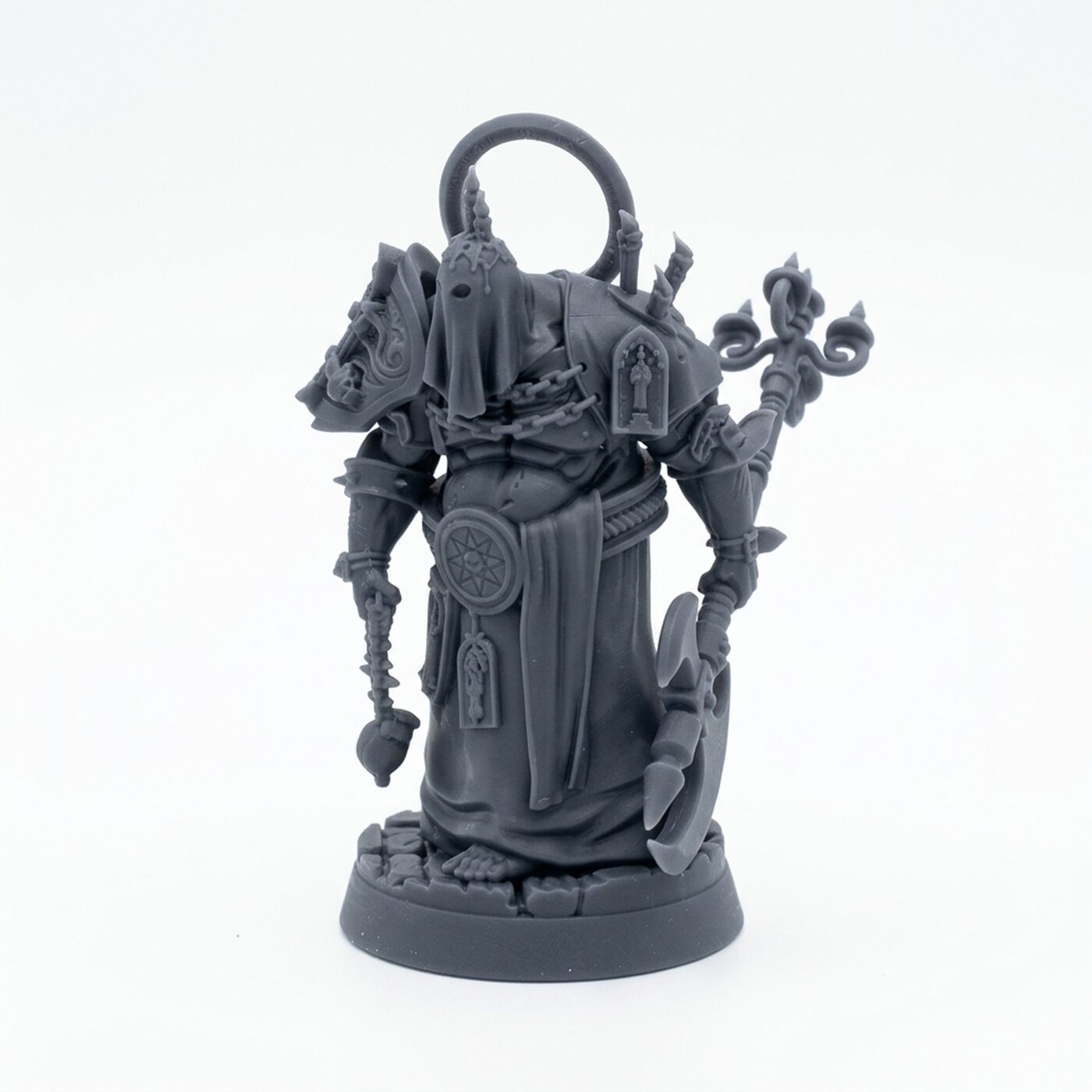Bishops Of Purified Blood D - Gray Resin 3D Printed Miniature