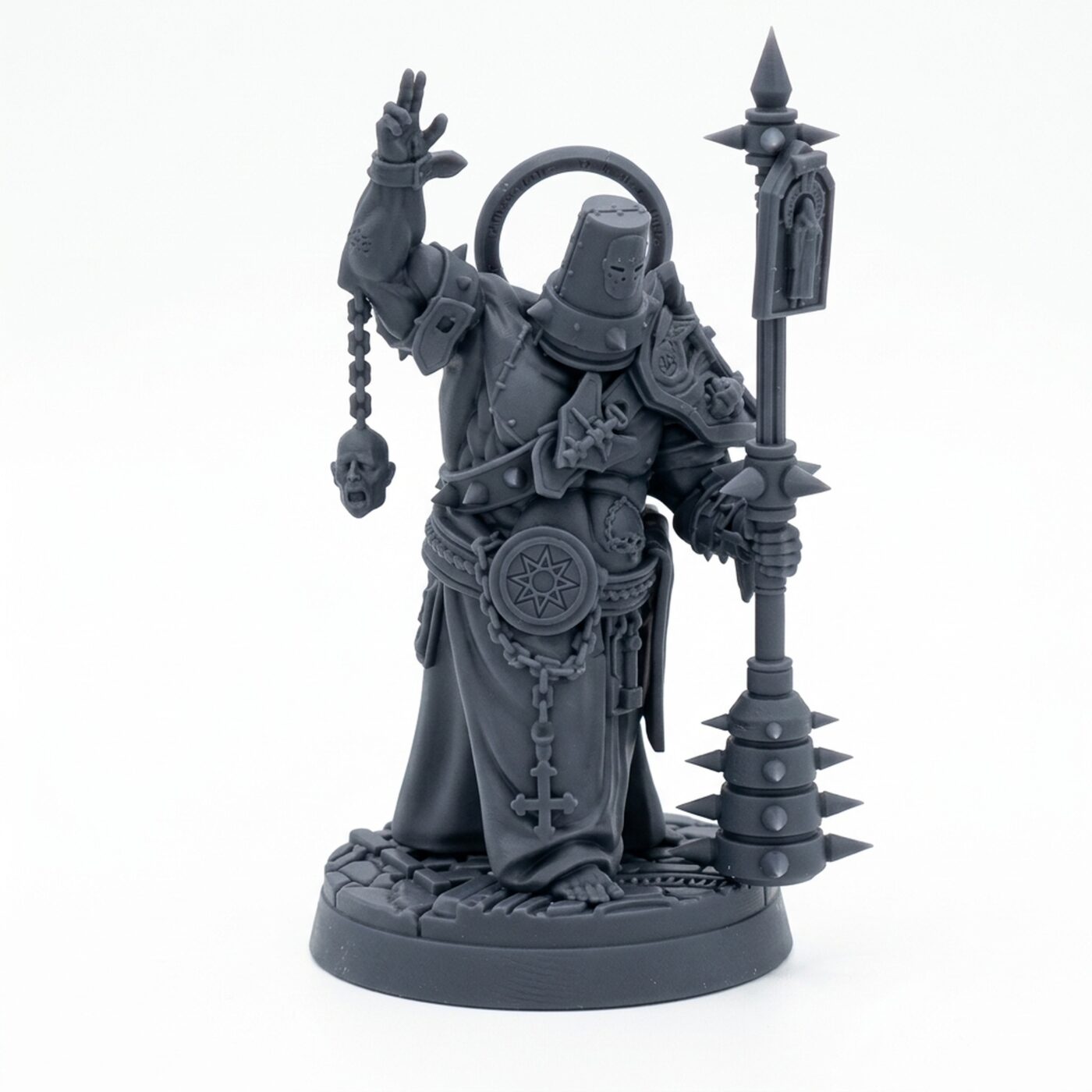 Bishops Of Purified Blood E - Gray Resin 3D Printed Miniature