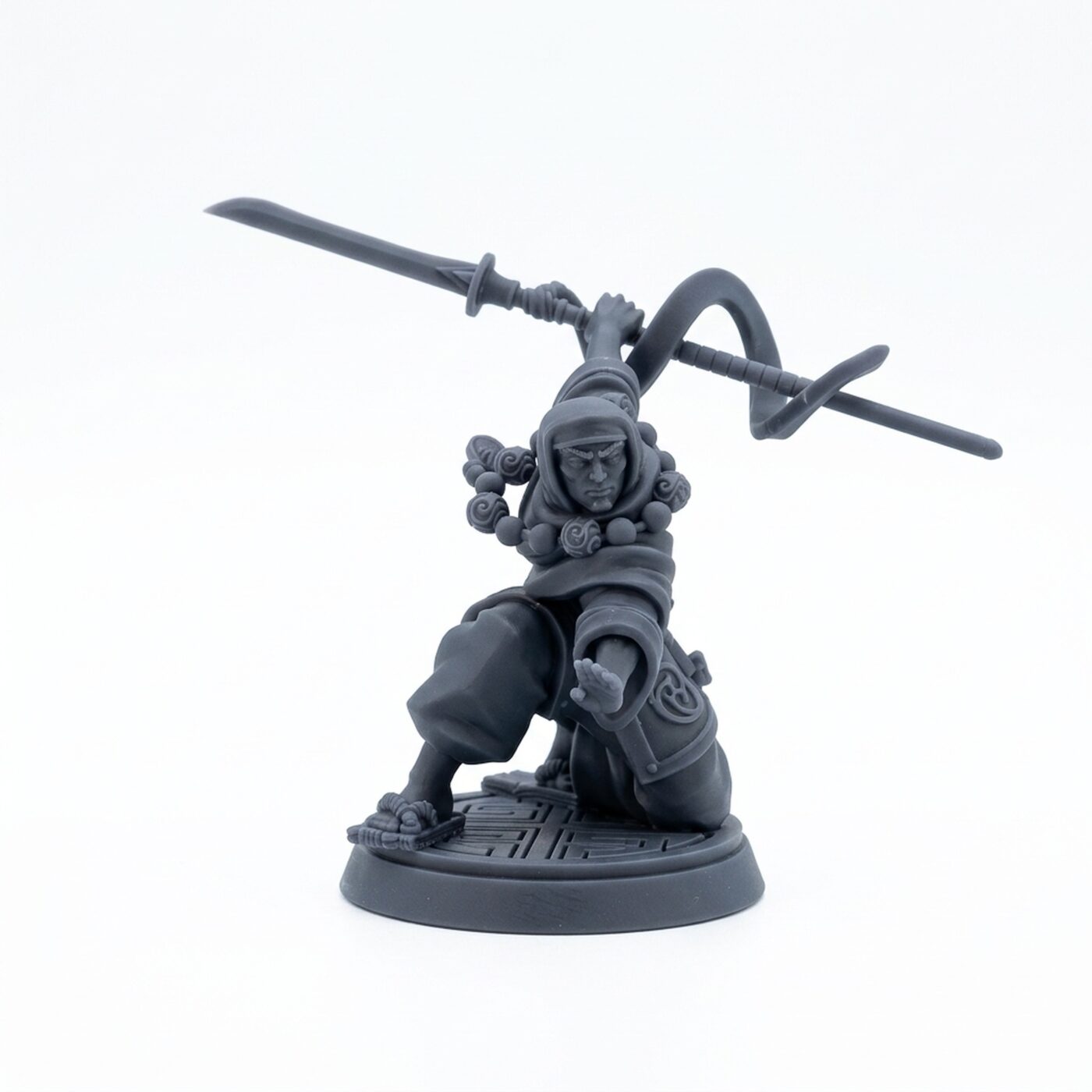 Blademonk Yan - Gray Resin 3D Printed Miniature