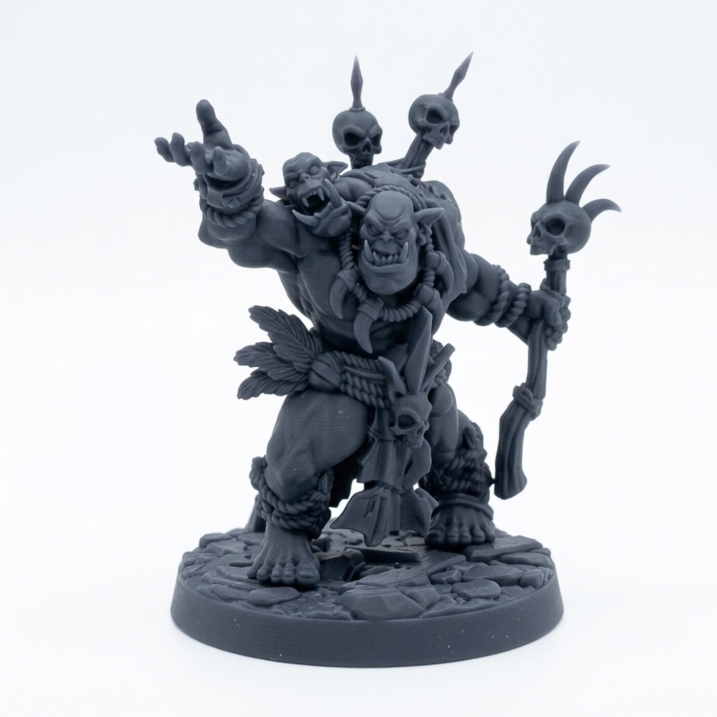 Blood Shaman A - Gray Resin 3D Printed Miniature