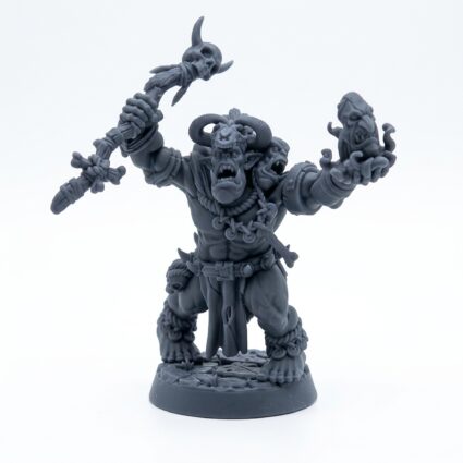 Blood Shaman B - Gray Resin 3D Printed Miniature