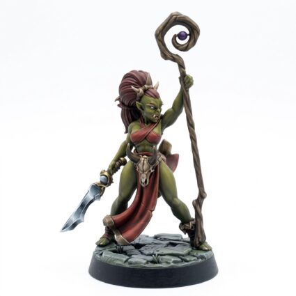 Blood Shaman Female B - Painted 3D Printed Miniature