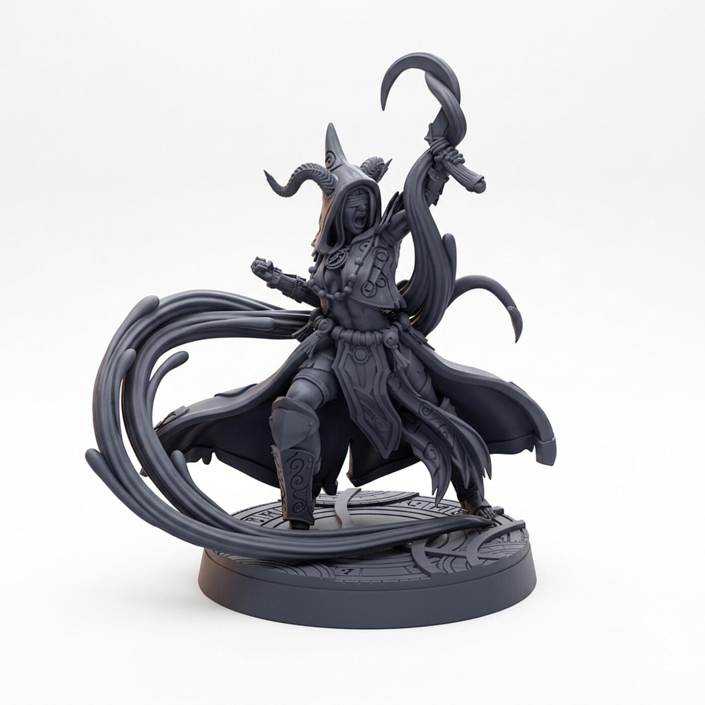 Bloody Deacon Lysandra - Gray Resin 3D Printed Miniature