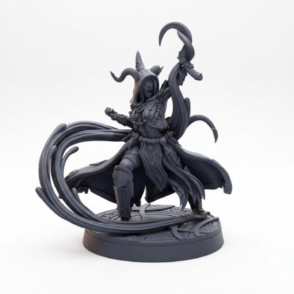 Bloody Deacon Lysandra - Gray Resin 3D Printed Miniature