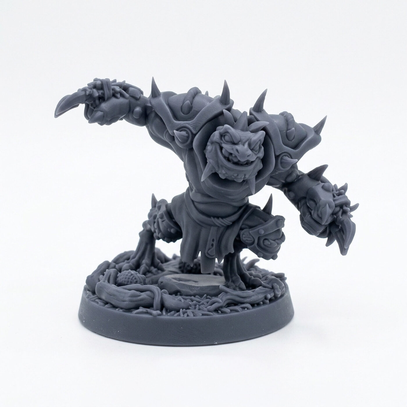 Bone Retriever B - Gray Resin 3D Printed Miniature