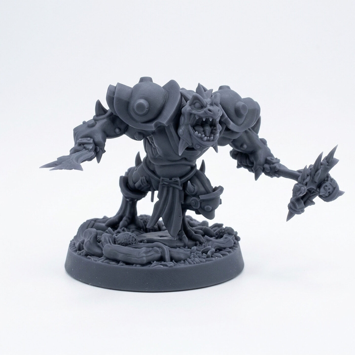 Bone Retriever E - Gray Resin 3D Printed Miniature