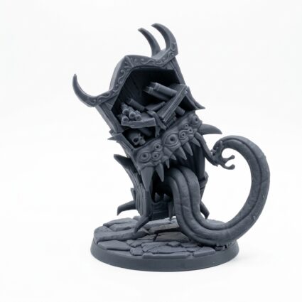 Book Shelf Mimic - Gray Resin 3D Printed Miniature