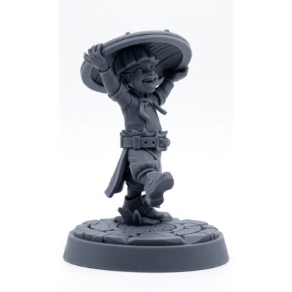 Boy Shield - Gray Resin 3D Printed Miniature