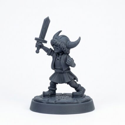 Boy Sword - Gray Resin 3D Printed Miniature