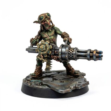 Brigadiers Pose A Minigun Hauler - Painted 3D Printed Miniature