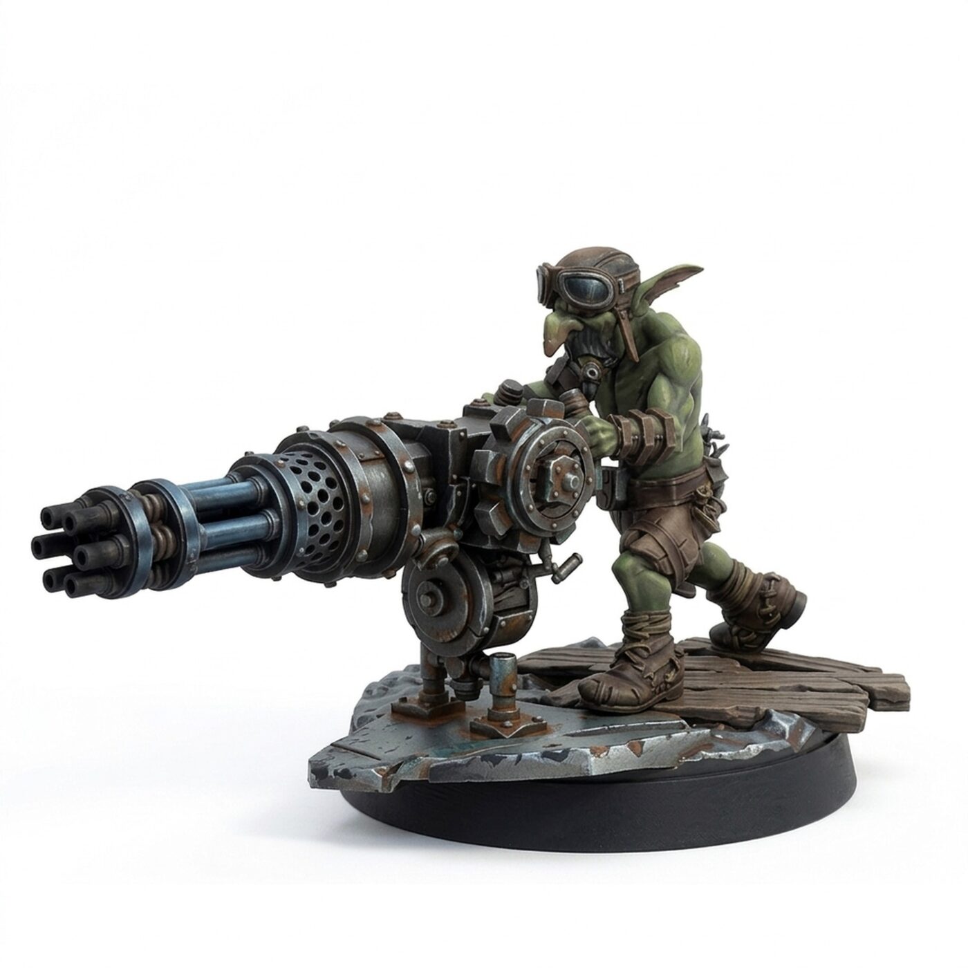 Grounded Minigun Barrage - Painted 3D Printed Miniature