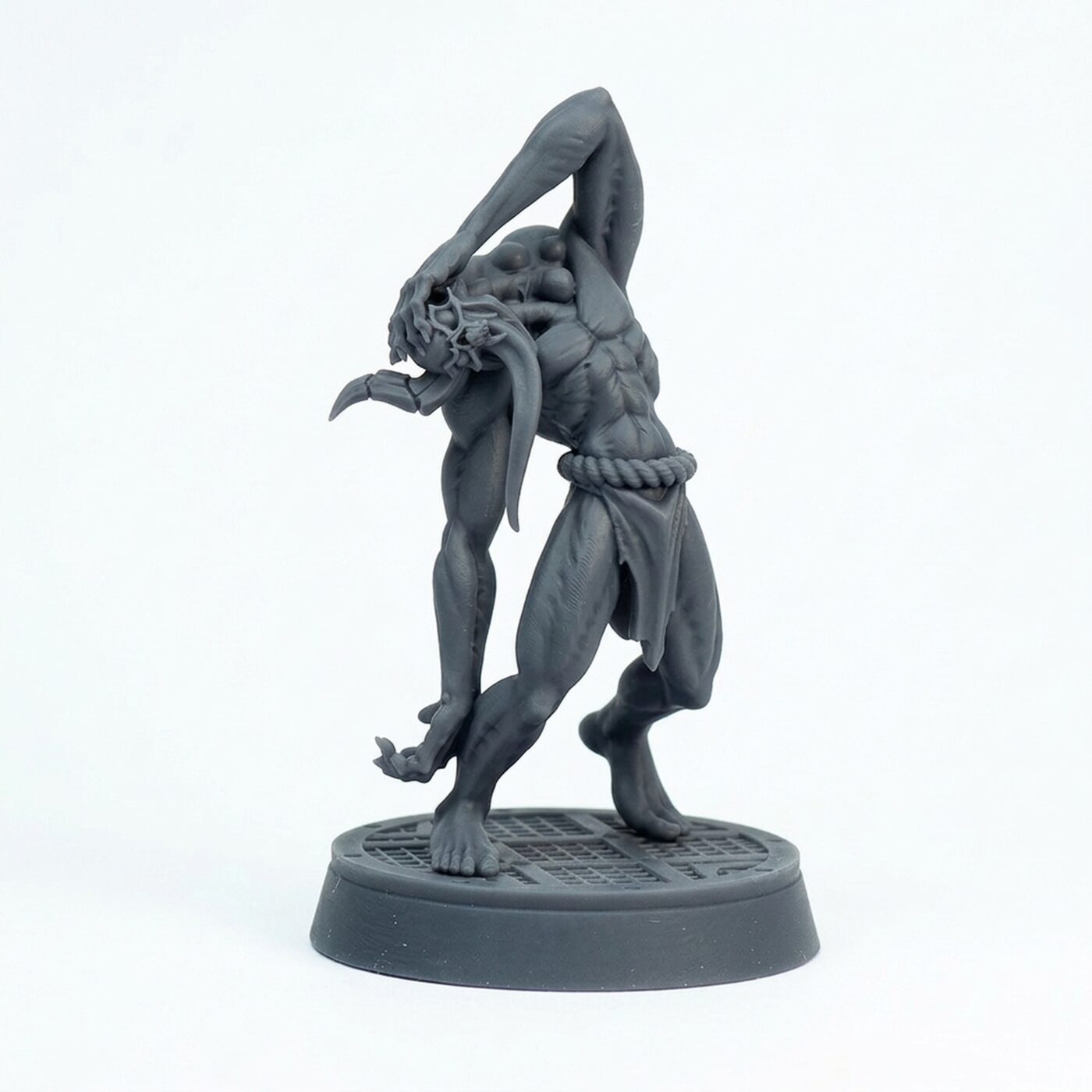 Broken Neck Demon - Gray Resin 3D Printed Miniature