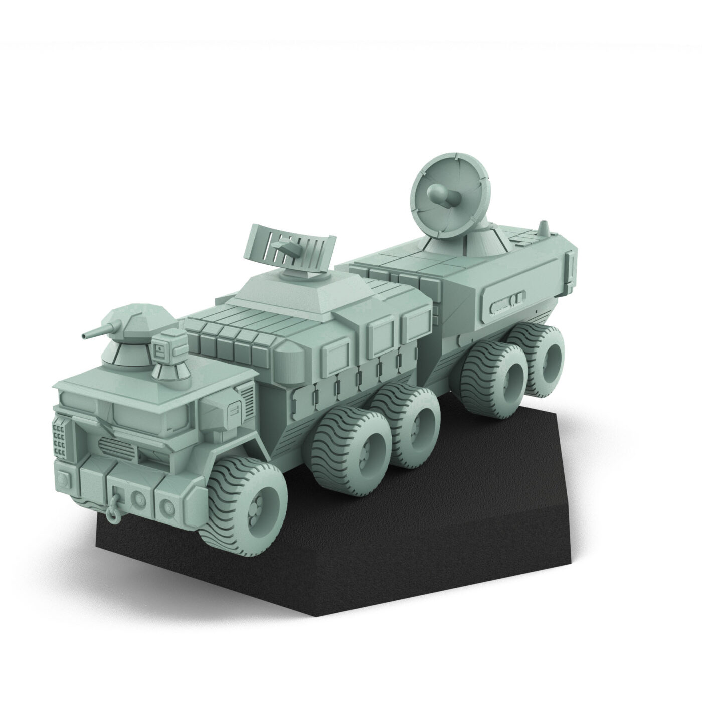 Browning Mobile HQ Wheeled - USe Mechs Miniature 3D Printed Mech Miniature