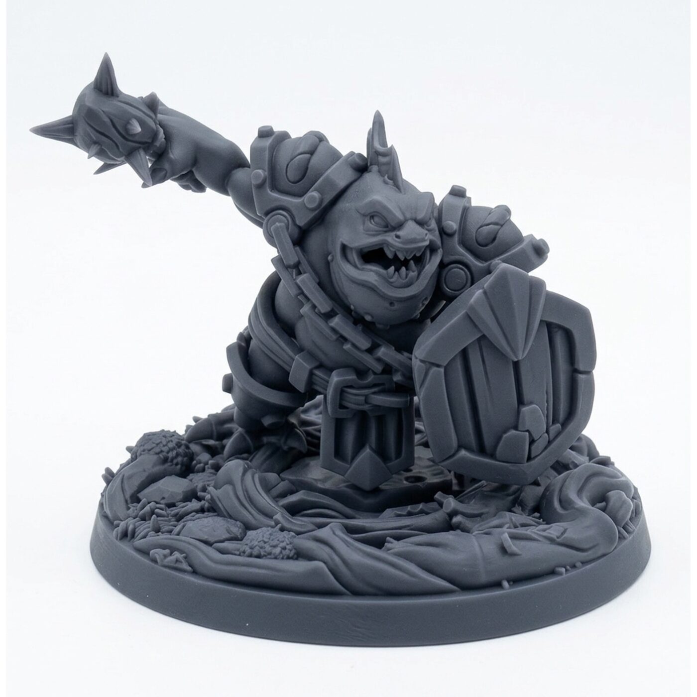 Bulwark Defenders A - Gray Resin 3D Printed Miniature