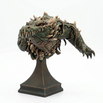 BUST Crocagon - Painted 3D Printed Miniature