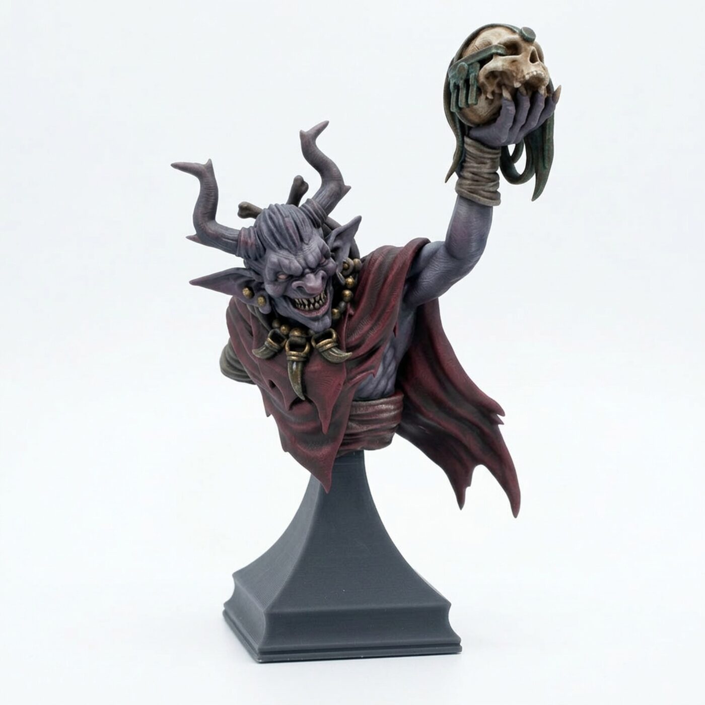 Marsh Goblin Shaman Bust - Painted 3D Printed Miniature