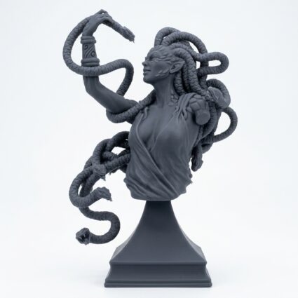 Bust Megorga - Gray Resin 3D Printed Miniature
