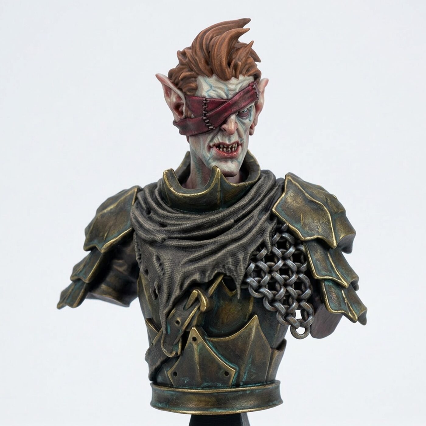 Bust Orc Wretch - Painted 3D Printed Miniature