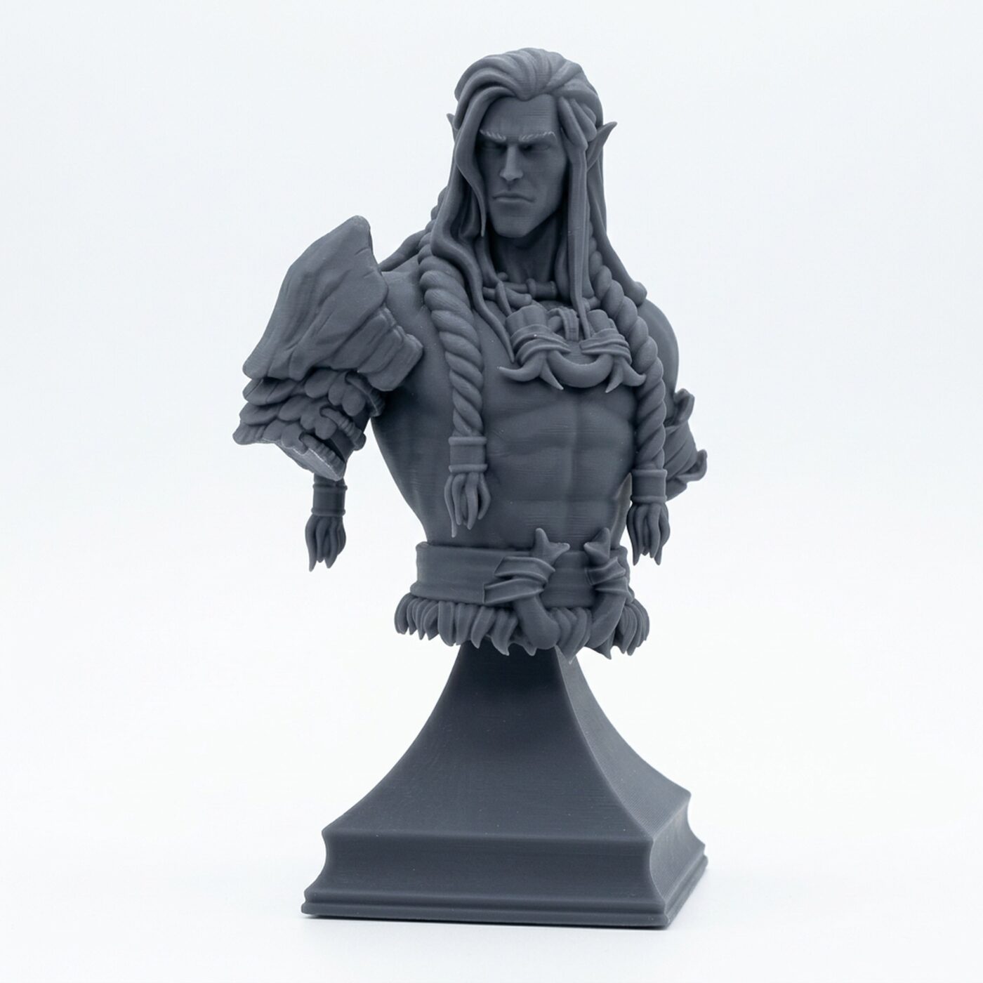 Whisperwood Guardian 1 V2 Bust - Gray Resin 3D Printed Miniature