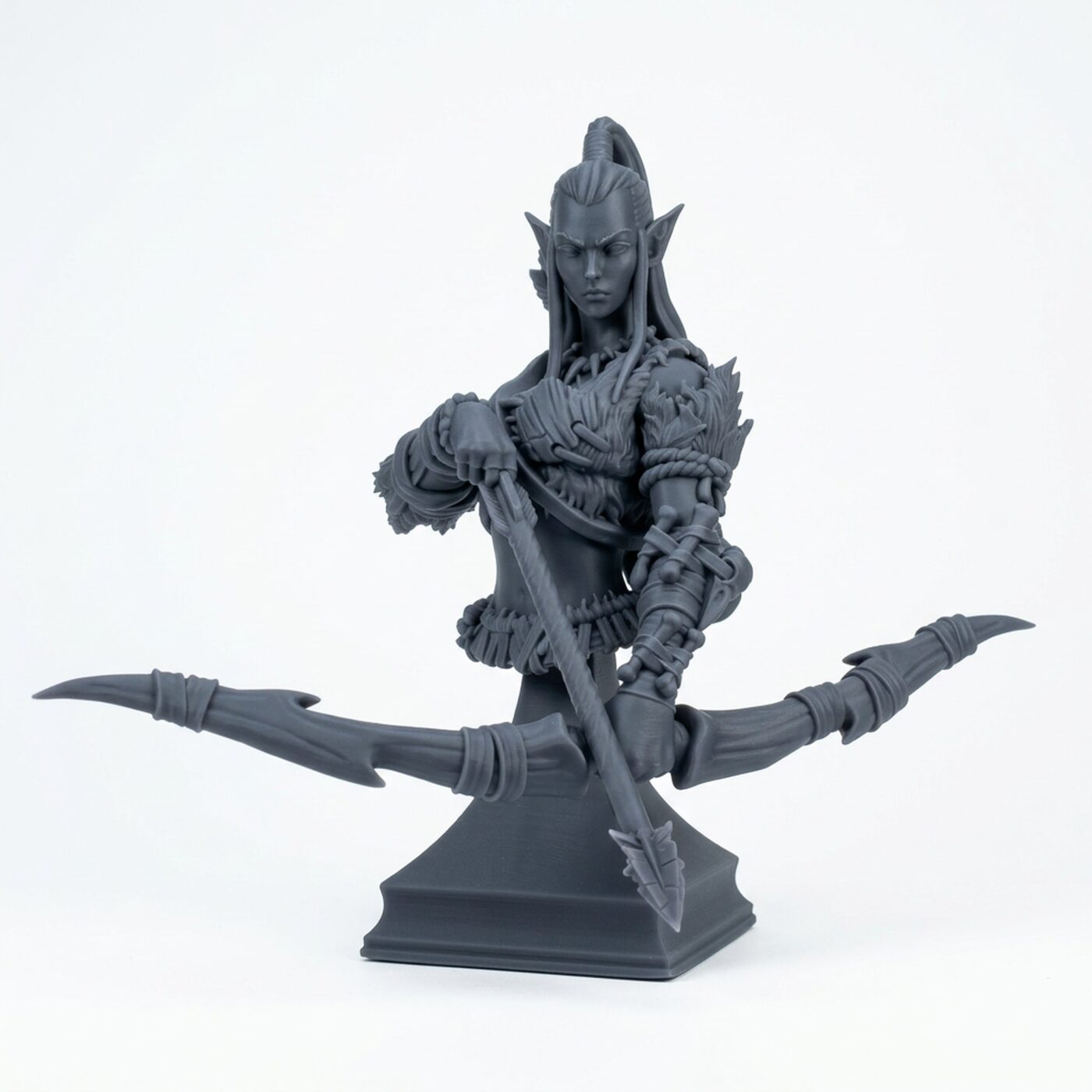 Whisperwood Ranger 1 V C - Gray Resin 3D Printed Miniature