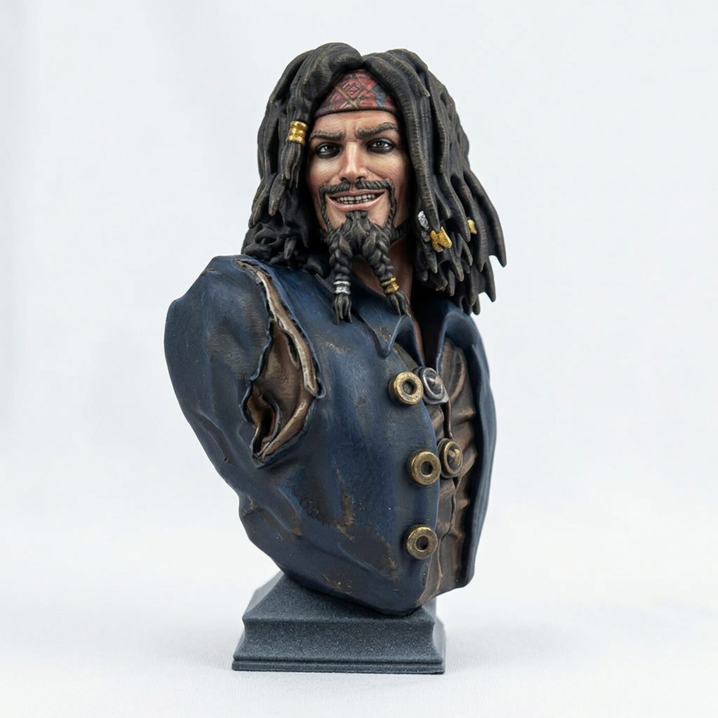 Wondersea Pirate Bust - Painted 3D Printed Miniature
