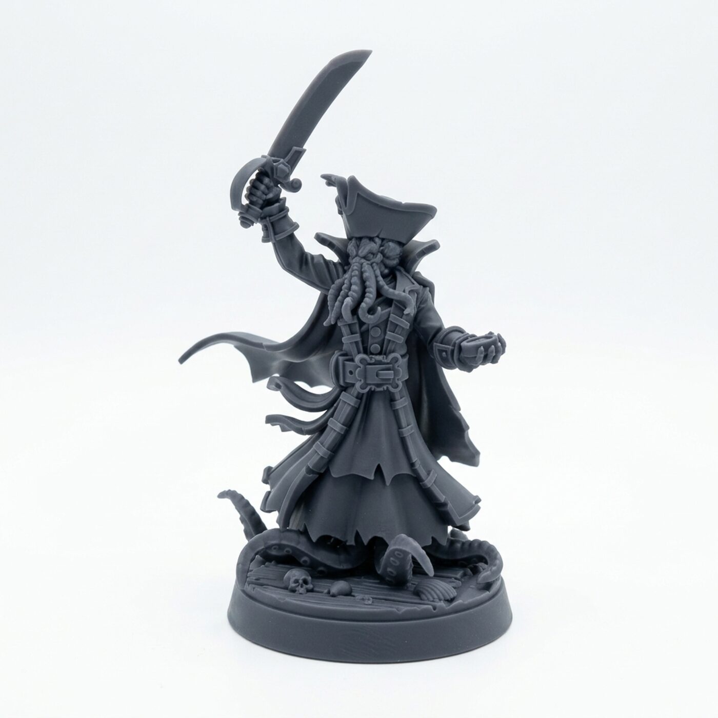 Captain Mindhost - Gray Resin 3D Printed Miniature