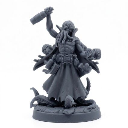 Captain Mindhost V B - Gray Resin 3D Printed Miniature