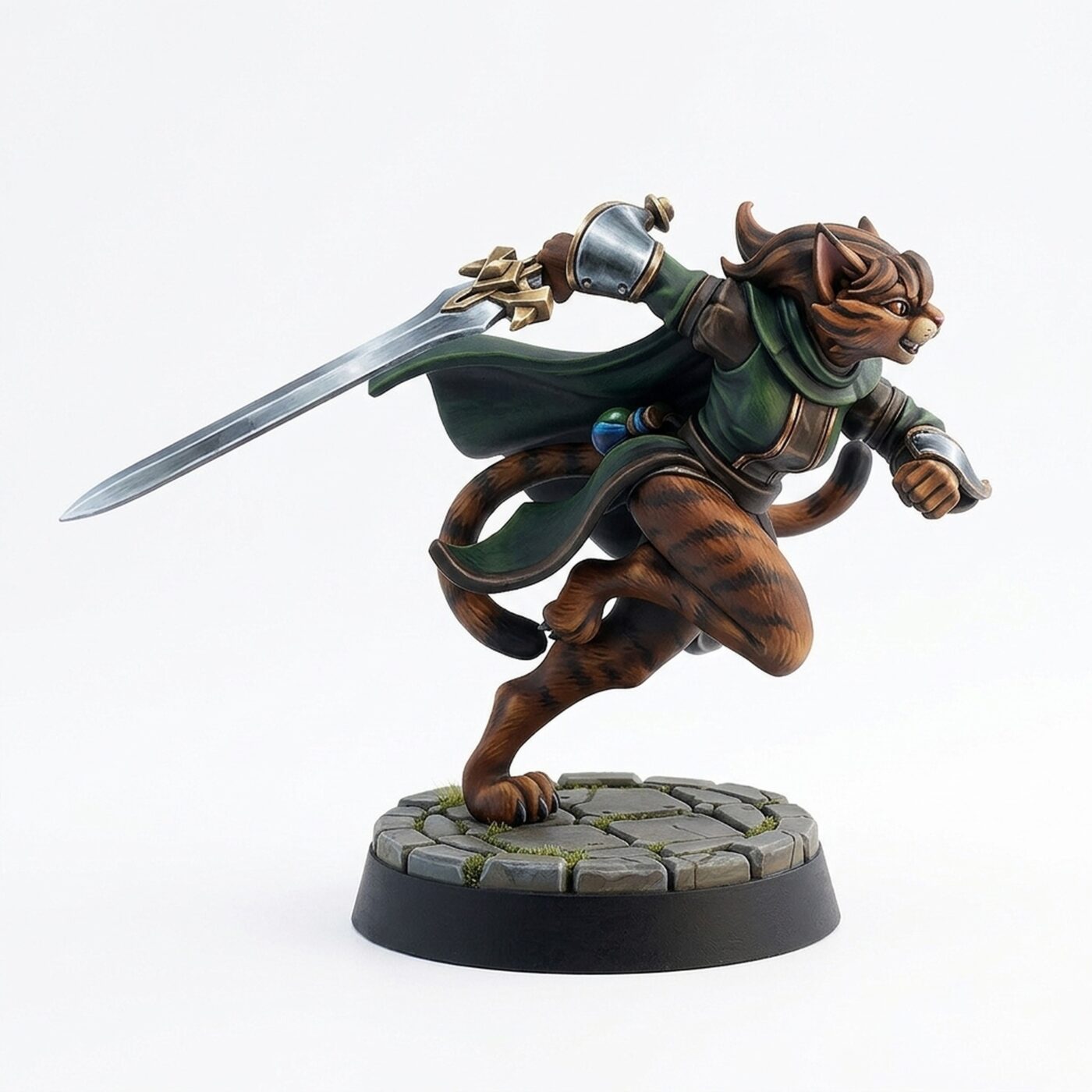 Catfolk Cleric C - Painted 3D Printed Miniature