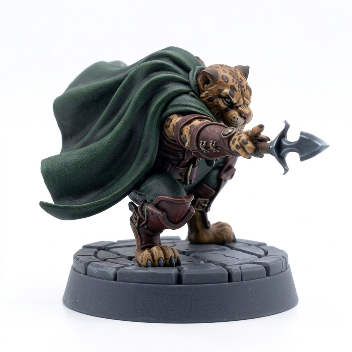 Catfolk Rogue B - Painted 3D Printed Miniature