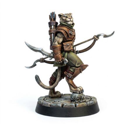Catfolk Rogue C - Painted 3D Printed Miniature