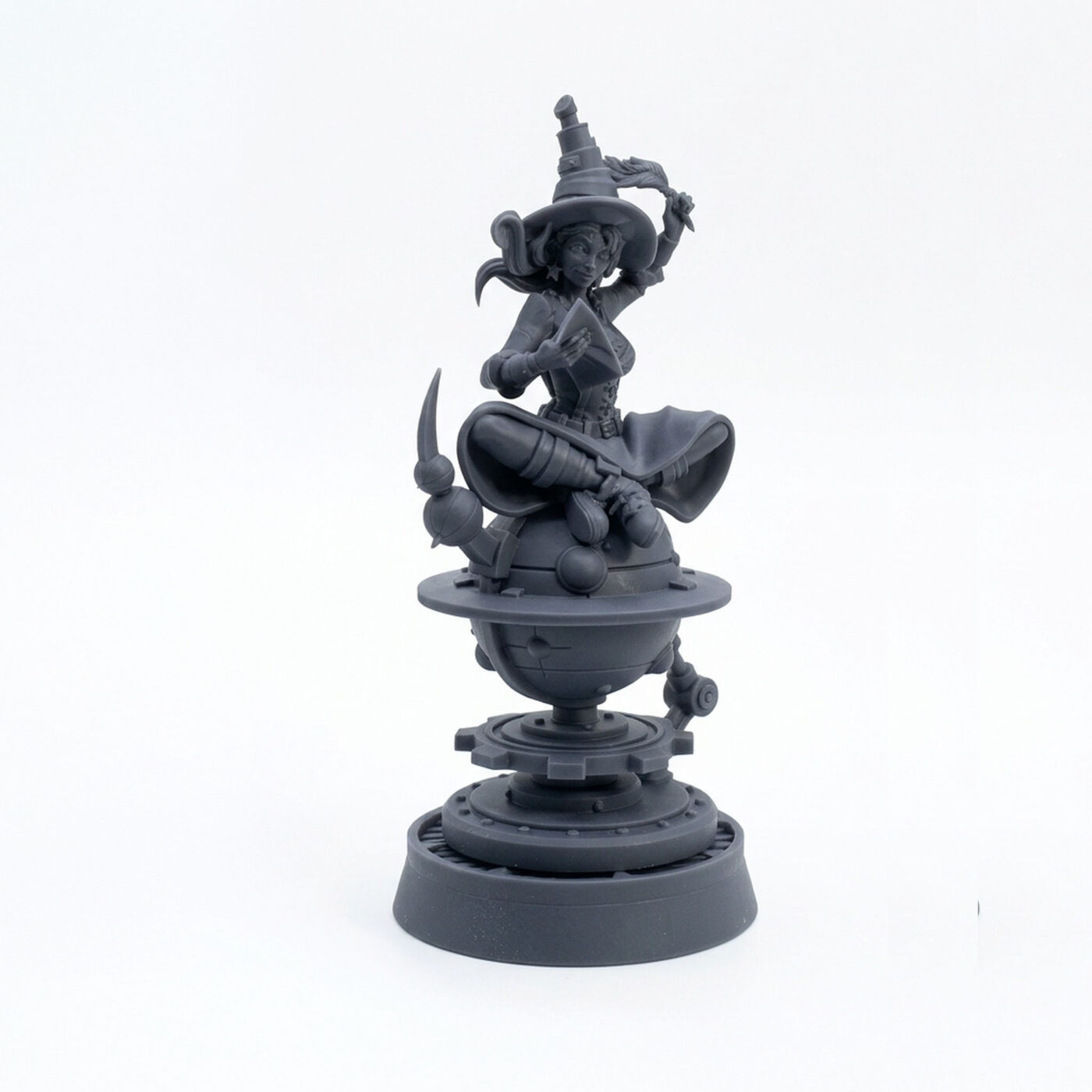 Celeste Taking Notes - Gray Resin 3D Printed Miniature