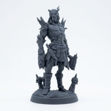 Champion of the Dead - Gray Resin 3D Printed Miniature
