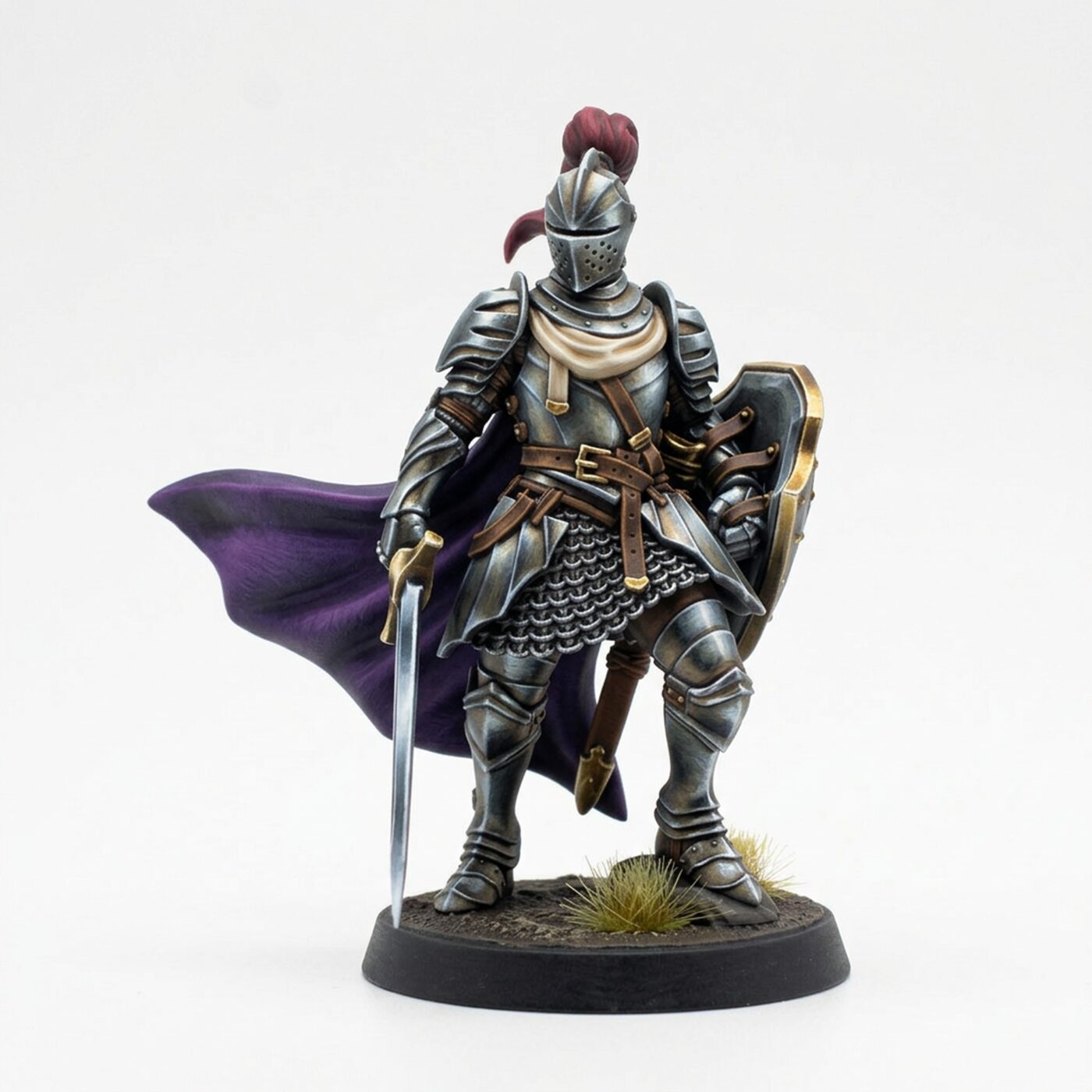 Chivalrian Knight A - Painted 3D Printed Miniature