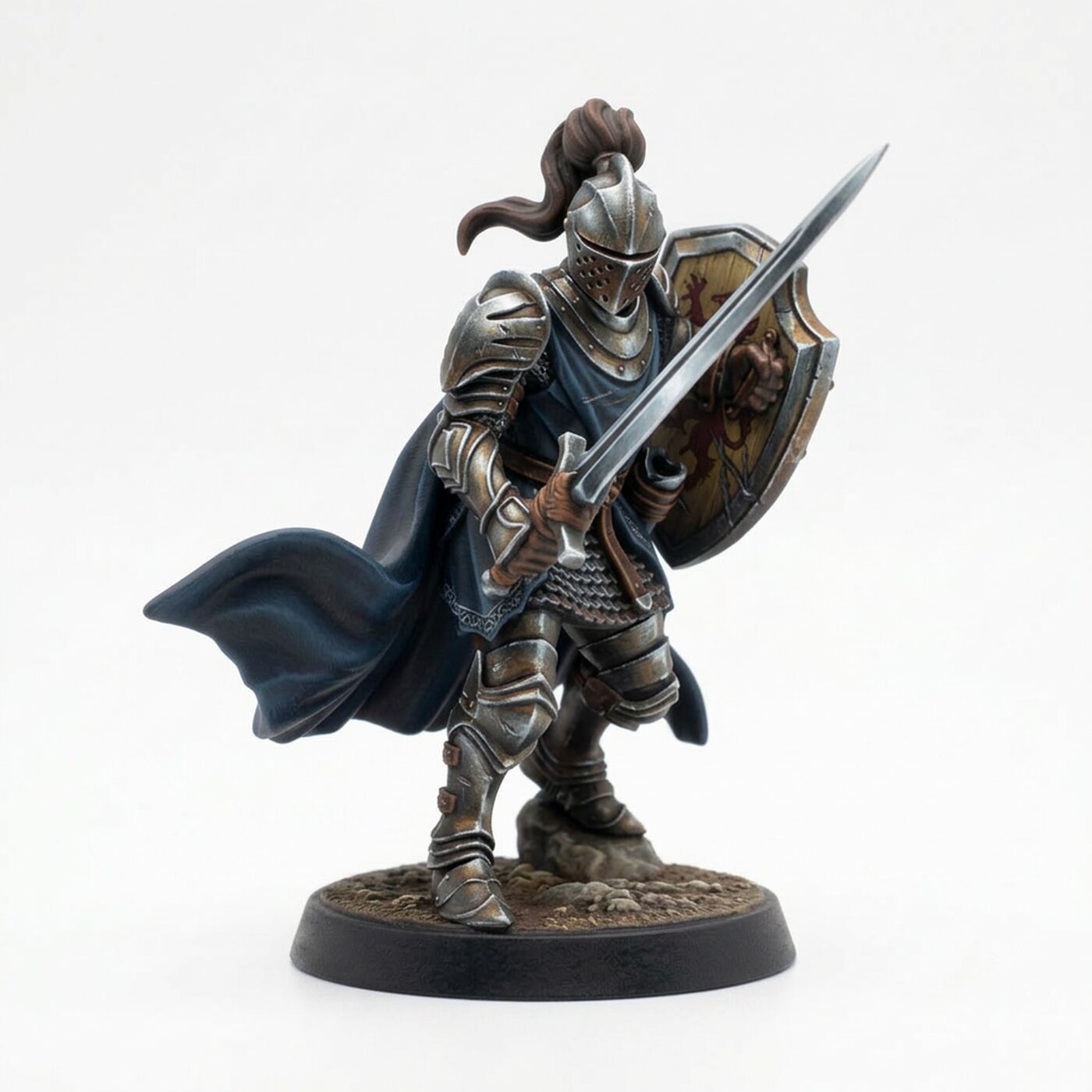 Chivalrian Knight B - Painted 3D Printed Miniature