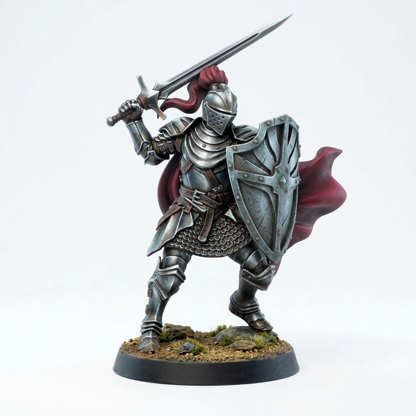 Chivalrian Knight C - Painted 3D Printed Miniature