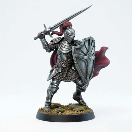 Chivalrian Knight C - Painted 3D Printed Miniature