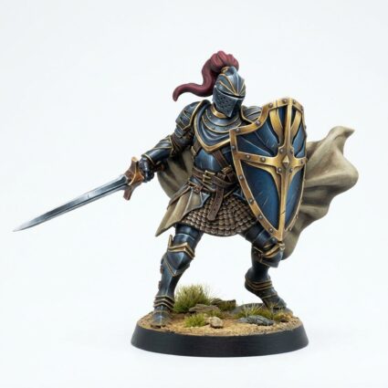 Chivalrian Knight E - Painted 3D Printed Miniature