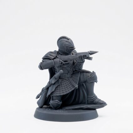 Chivalrian Knight Crossbow A - Gray Resin 3D Printed Miniature