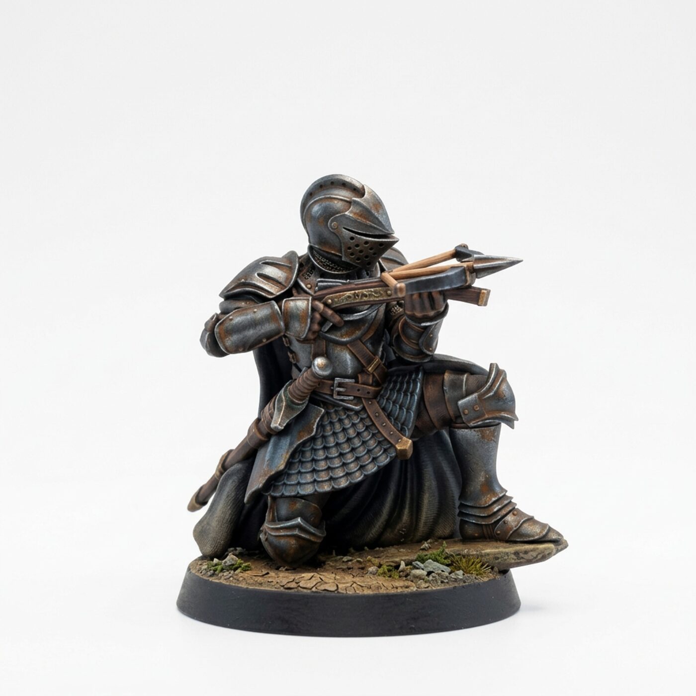 Chivalrian Knight Crossbow A - Painted 3D Printed Miniature